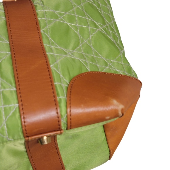 Lilly Pulitzer Quilted Lime Green Canvas Tote Off The Wagon Medium Shoulder Bag - Picture 10 of 10